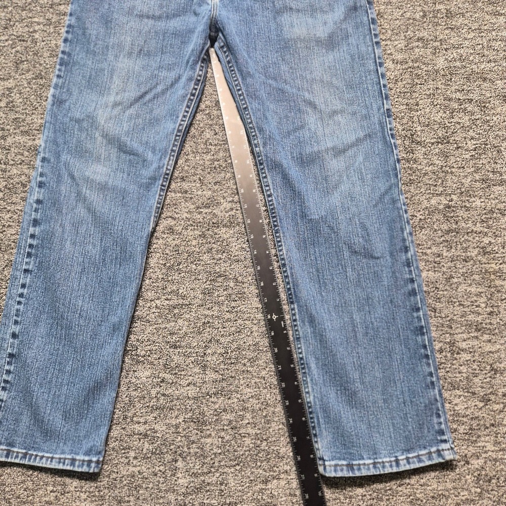 Wrangler Authentic Jeans Mens 34x29 Regular Fit Blue Denim 9WRGAMS Mid Wash - Picture 10 of 11